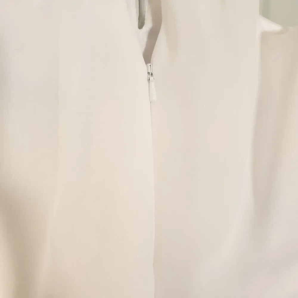 CHRISTINA WU NWT White Chiffon Halter Dress, Girls Size 10
